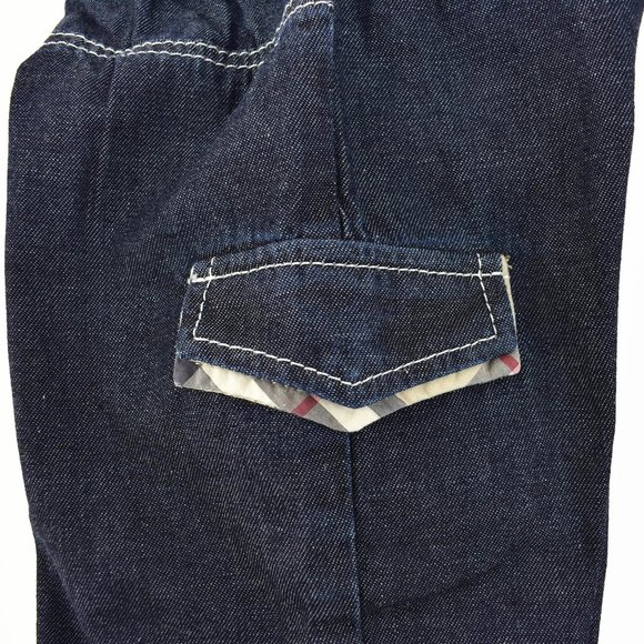 BURBERRY: Blue, Denim & "Nova Check" Logo Jeans - Picture 3 of 8